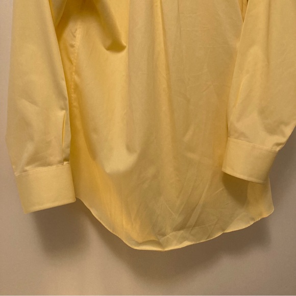 IZOD Yellow Button Down Dress Shirt Regular Fit Size 15.5 34/35 Like New - Picture 8 of 16